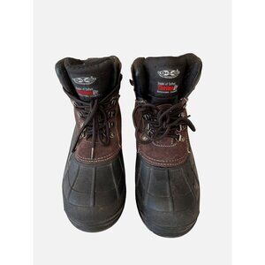 Men's Climate X Brown Leather & Rubber Thermolite  Winter Boots Size 9